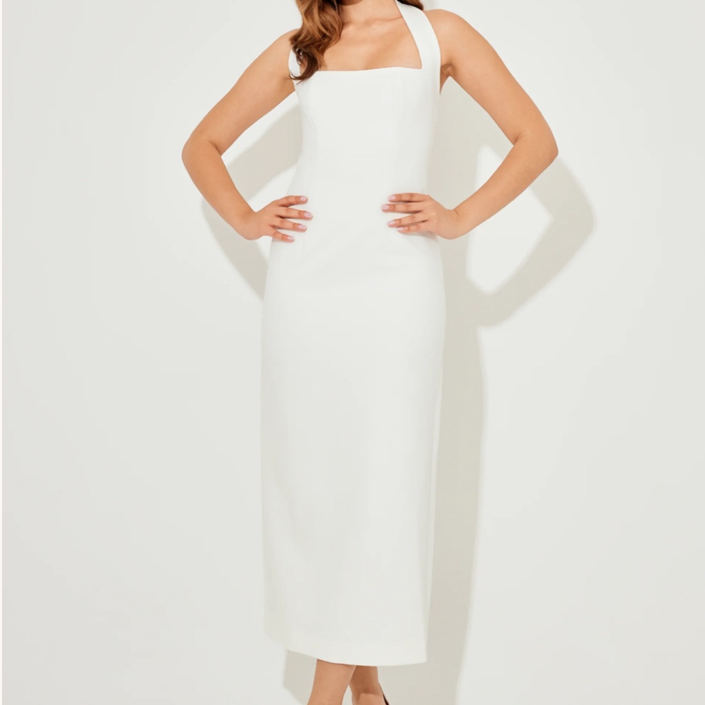 Chic White Odd Muse London Midi Dress